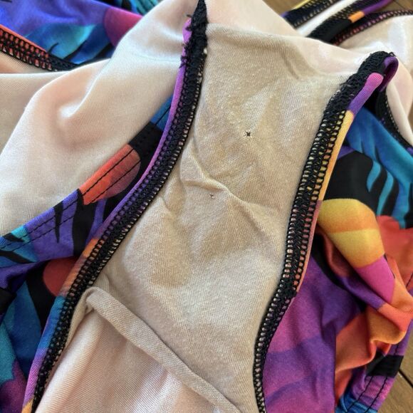 VTG Retro Gantner of California Made in USA Womens Floral One Piece Swim Suit - Picture 7 of 8